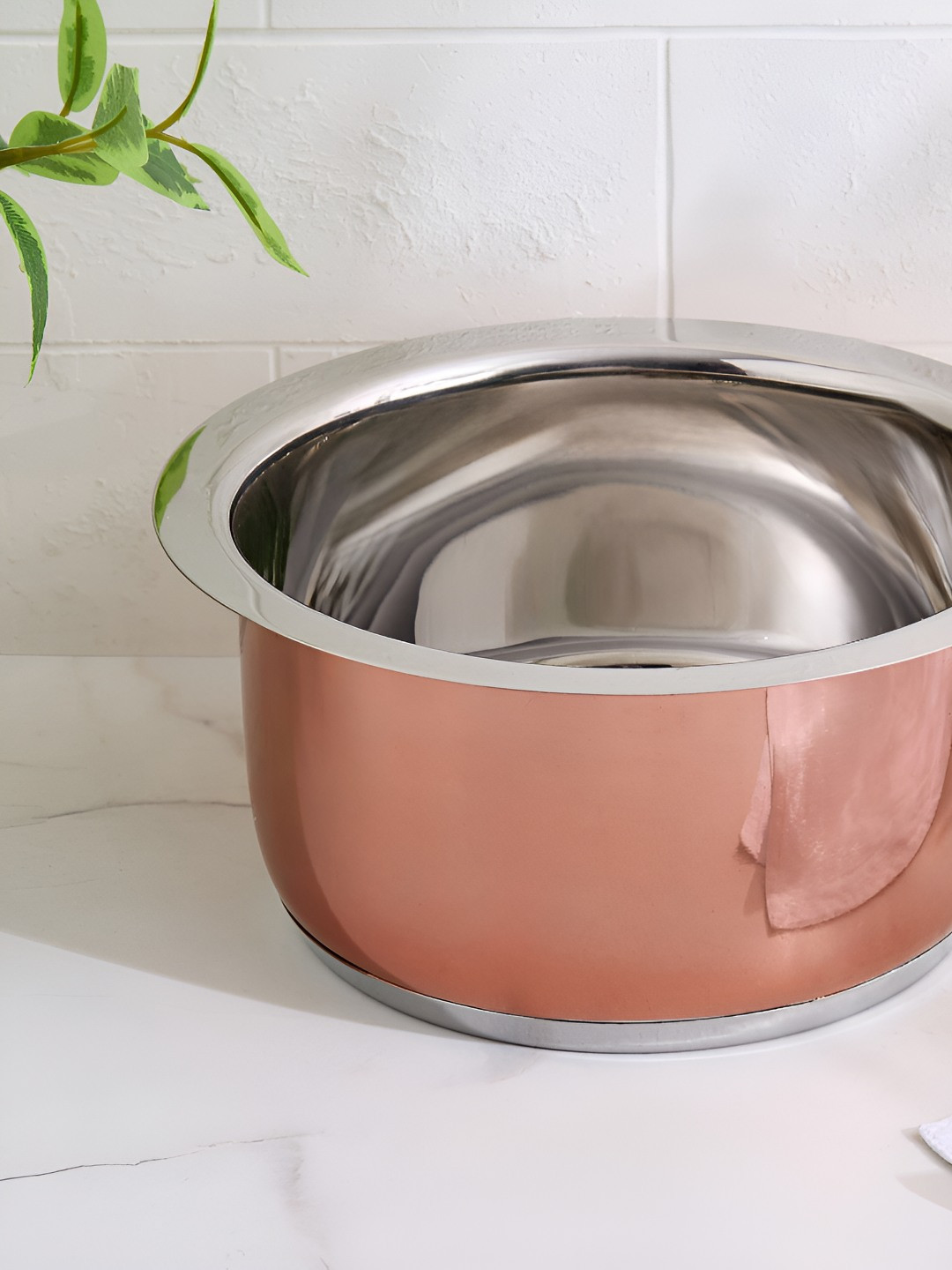 Home Centre Lisbon Peony Copper Toned Stainless Steel Tope - 2.5L
