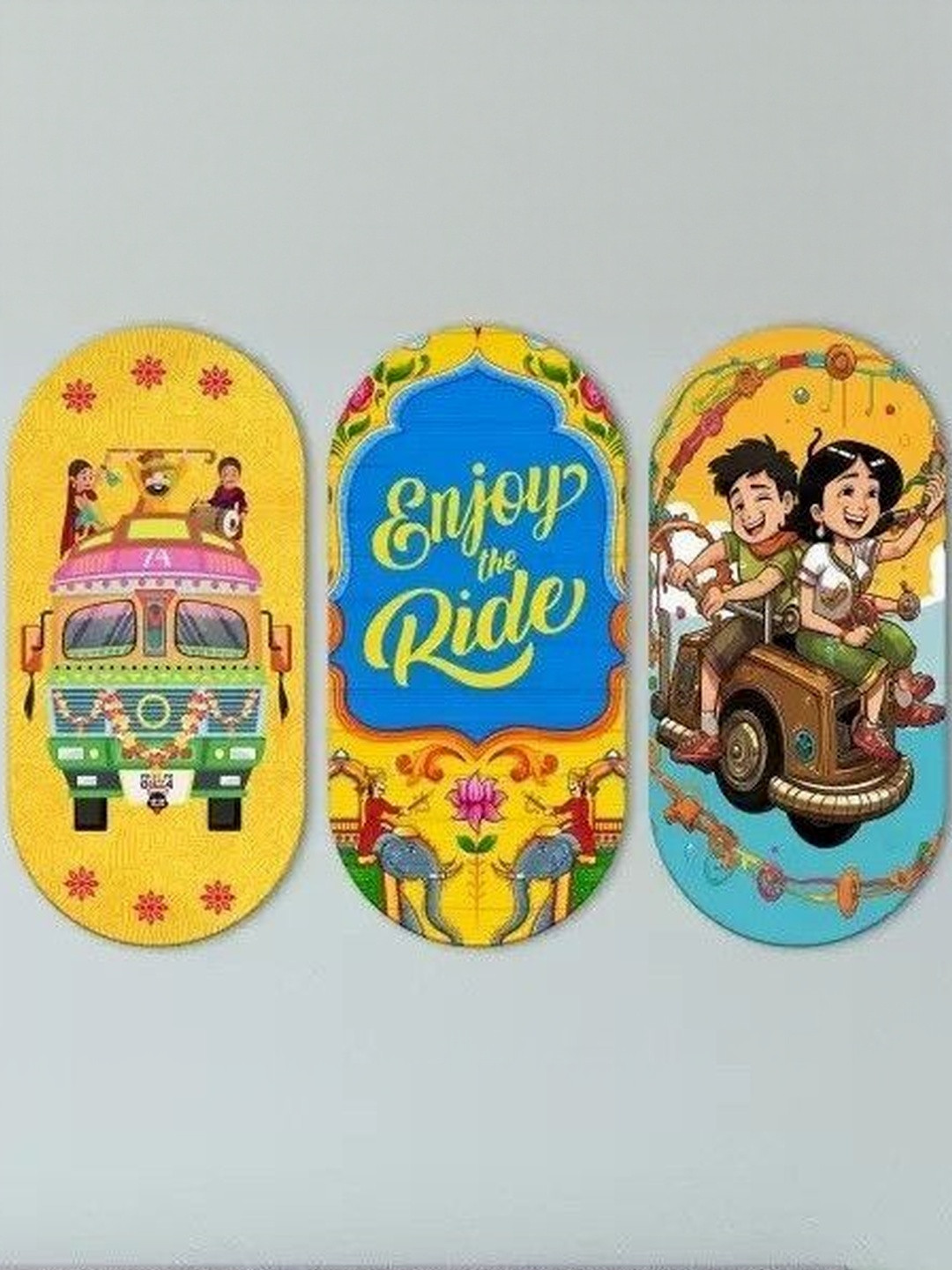 Shiv Collection Set of 3 Printed Wall Hanging Decor