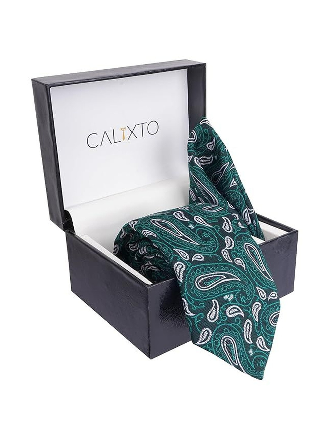 CALIXTO Men Printed Ties With Pocket Square