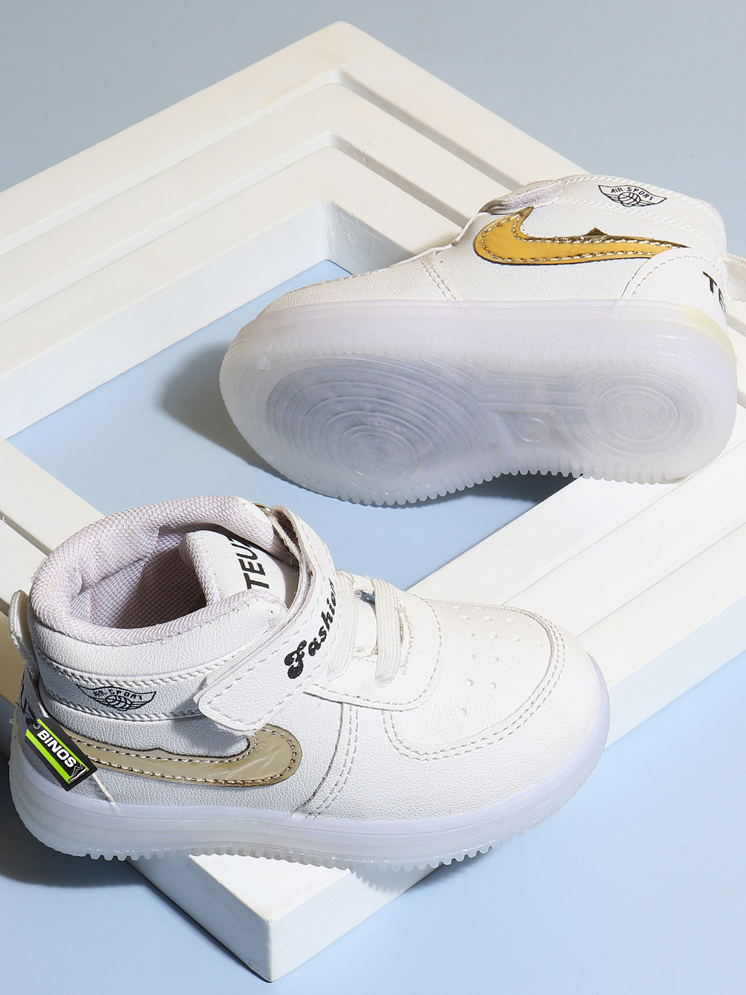 Binos Kids LED Mid-Top Velcro Sneakers