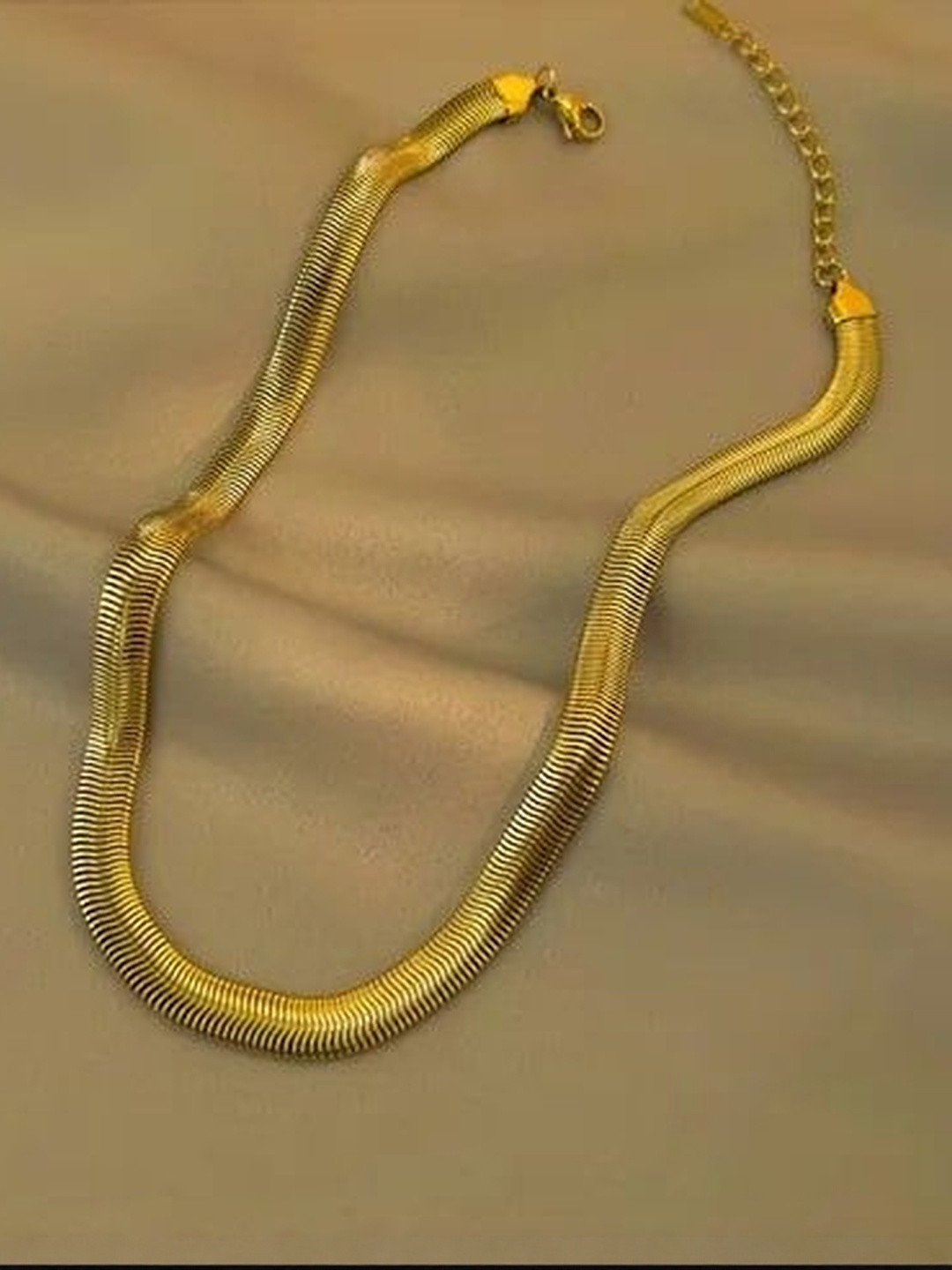 MISS ASTUTE Women Gold Plated Stainless Steel Snake Necklace
