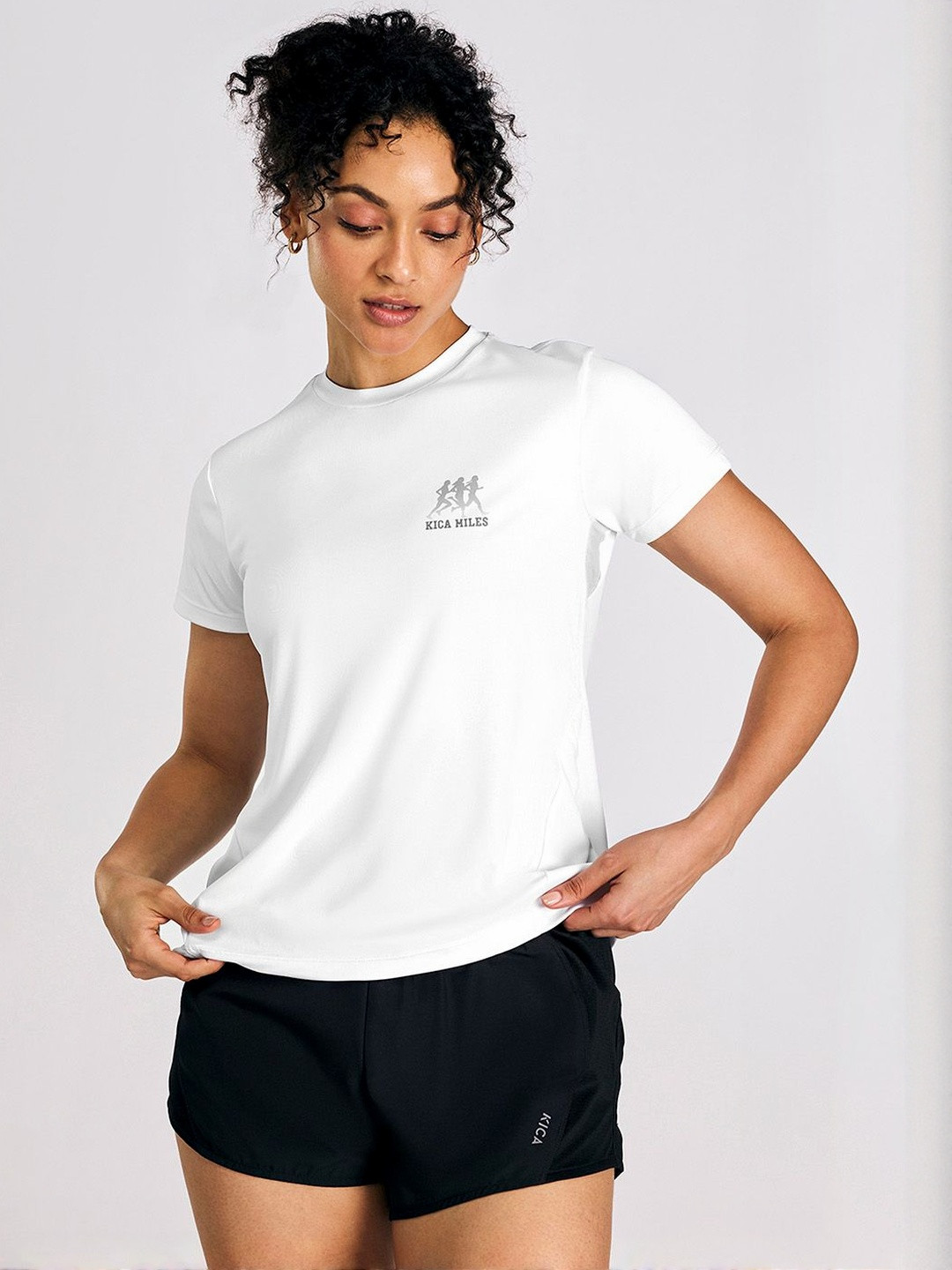 KICA Brand Logo Printed Quick-Dry Running T-shirt
