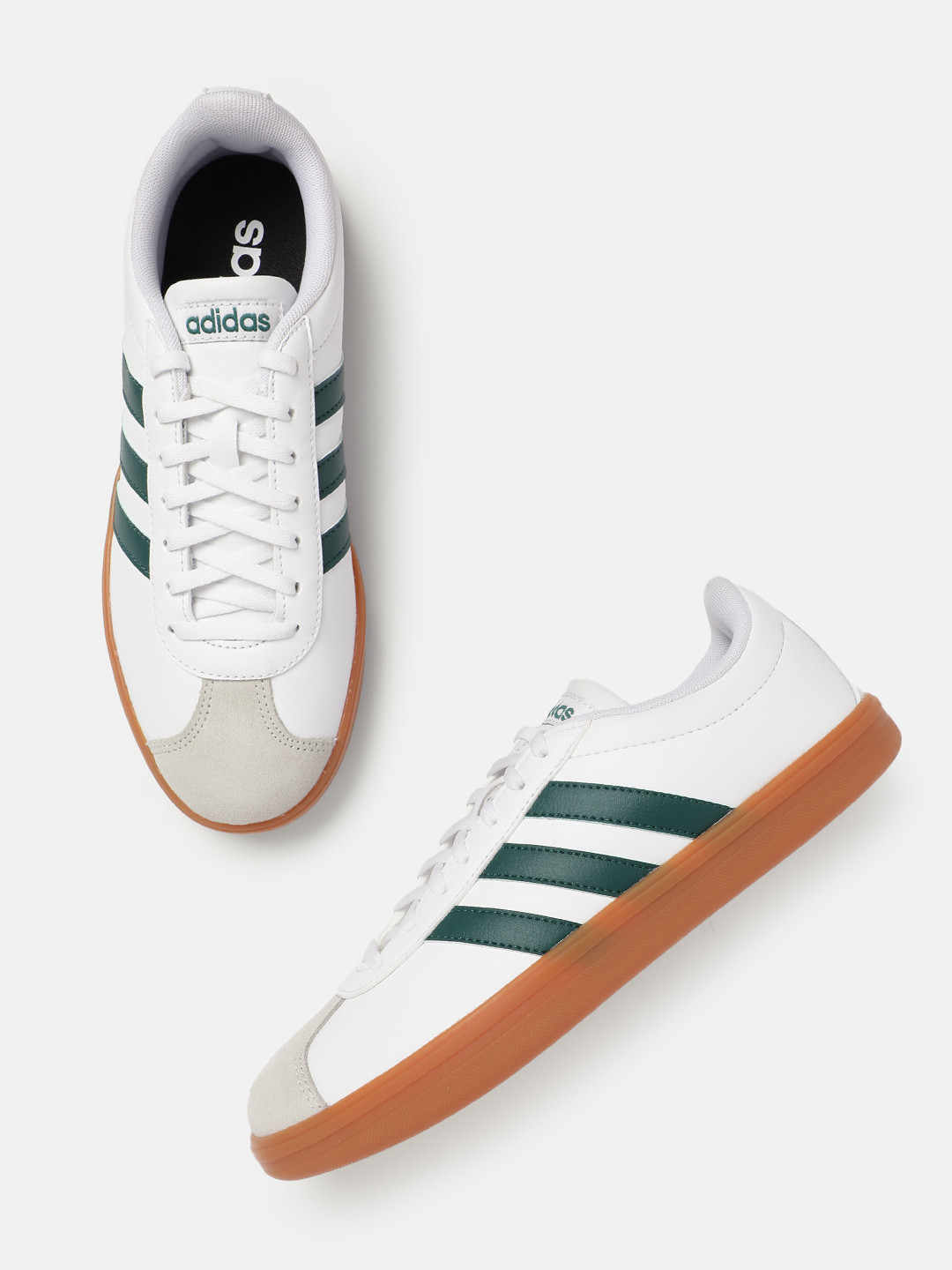 ADIDAS Men VL Court Base IKD Leather Skateboarding Shoes