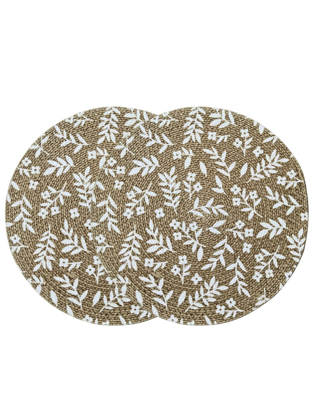 ROUGH ROAD STORE Set of 2 Cotton Round Table Placemat - 35 cm Diameter