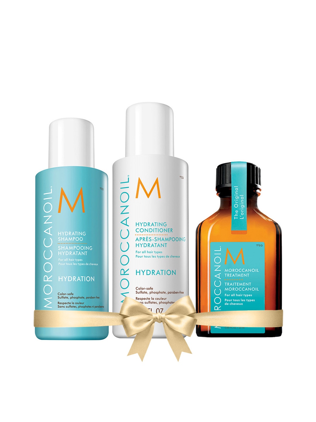 MOROCCANOIL Hydrating Hair Care Trio - Conditioner 70ml + Hair Oil 25ml + Shampoo 70ml