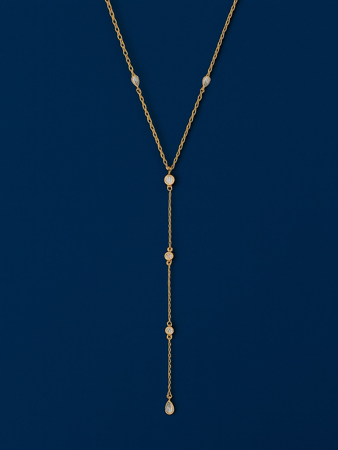 Accessorize 14k Gold-Plated Cubic Zirconia Studded Minimal Necklace