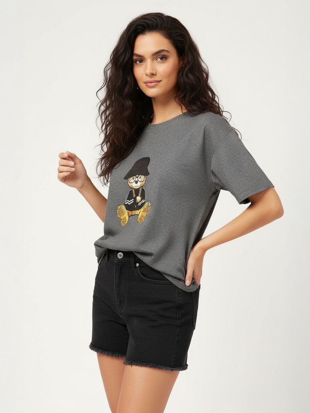 DressBerry Goofy Gains Printed Relaxed Fit T-shirt