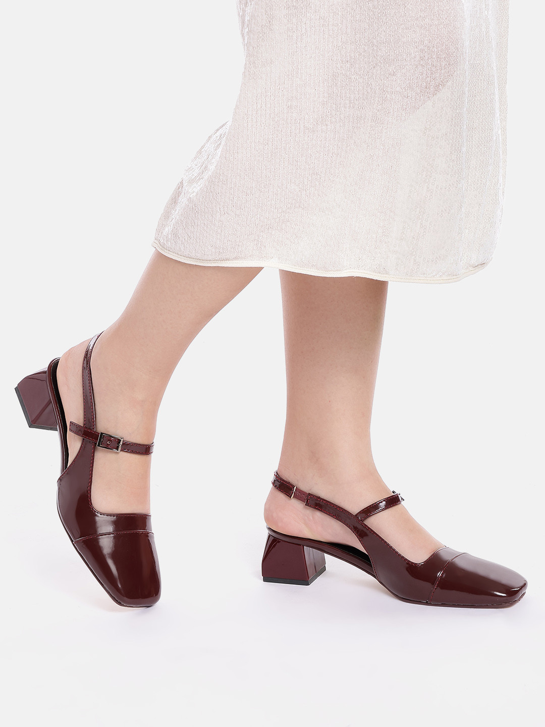 AXIUM Block Heeled Mary Janes