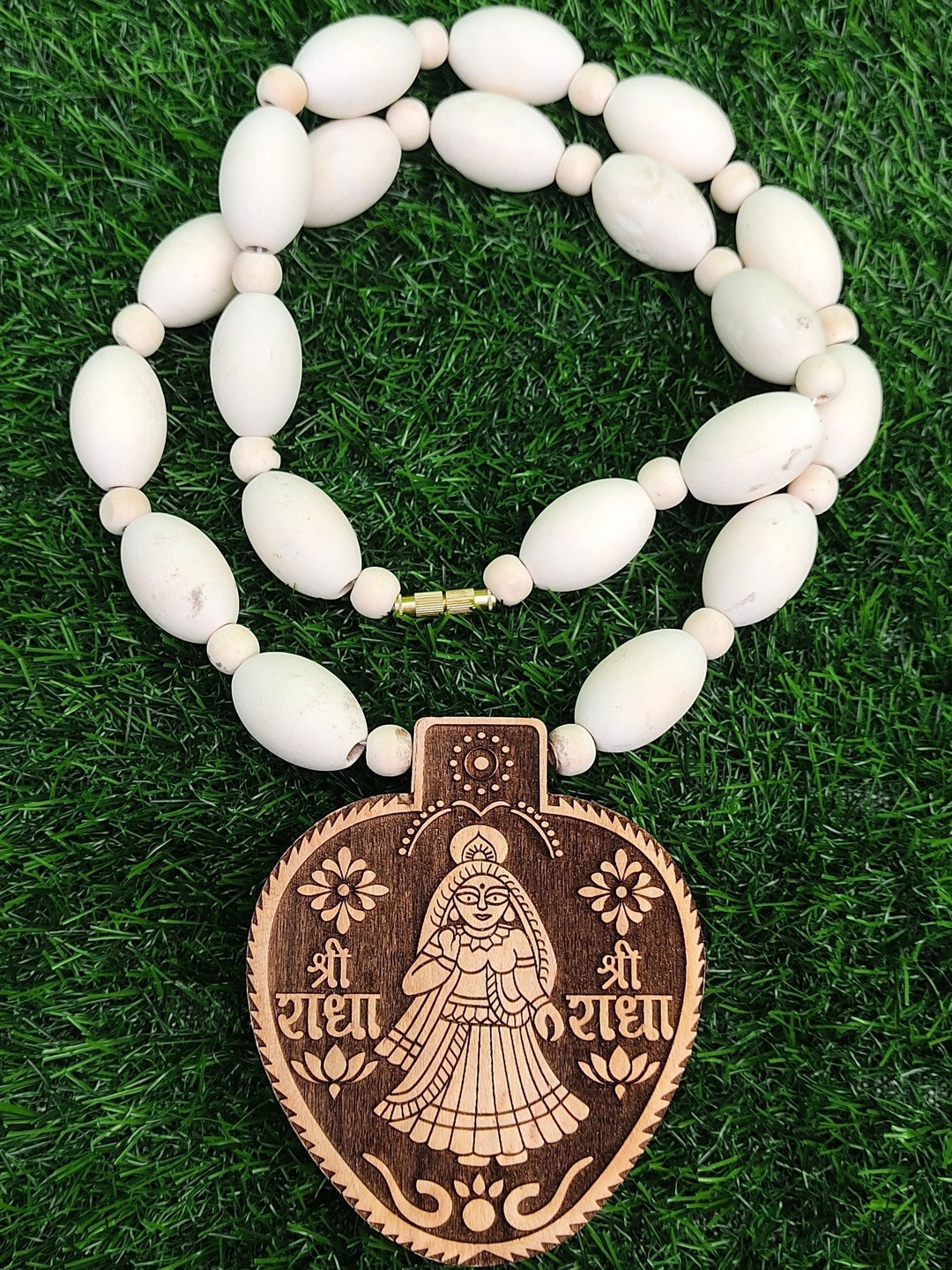 Basukiya Unisex Artificial Beaded Moti Tulsi Mala Necklace And Chain