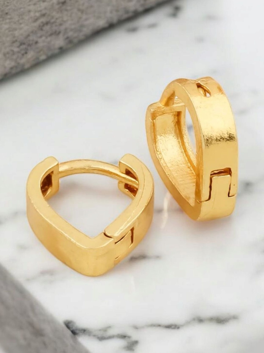 SHREE KRISHNA SHOPPING Gold-Plated Brass Ethnic Hoop Earring
