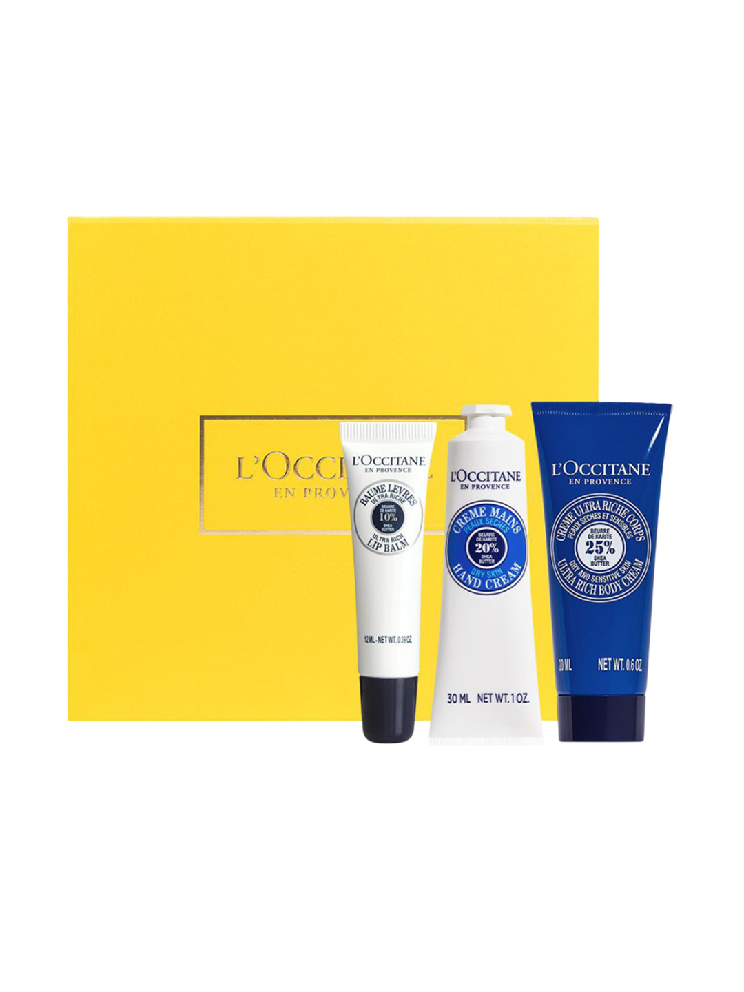 LOccitane en Provence Set Of 3 Ultra Rich Lip Balm, Hand Cream & Ultra Rich Body Cream