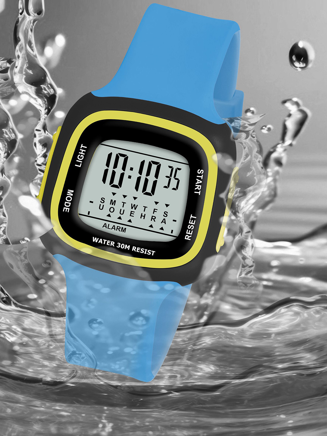 KIDSUN Kids Square Dial & Digital Multi Function Watch 877_BLUE_BLUE