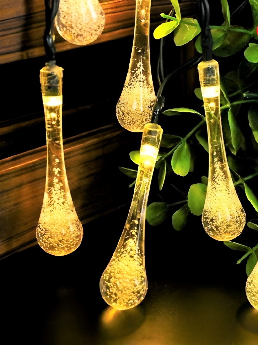 Bubble Trouble White Waterdrop Shaped String Lights