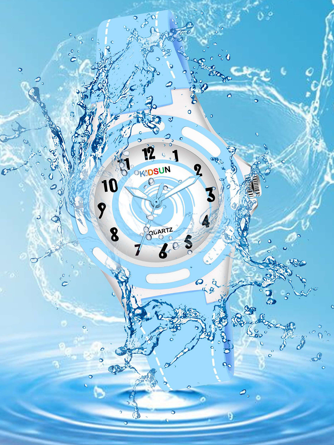 KIDSUN Kids Analogue Multi Function Watch 902_SKYBLUE_SKYBLUE