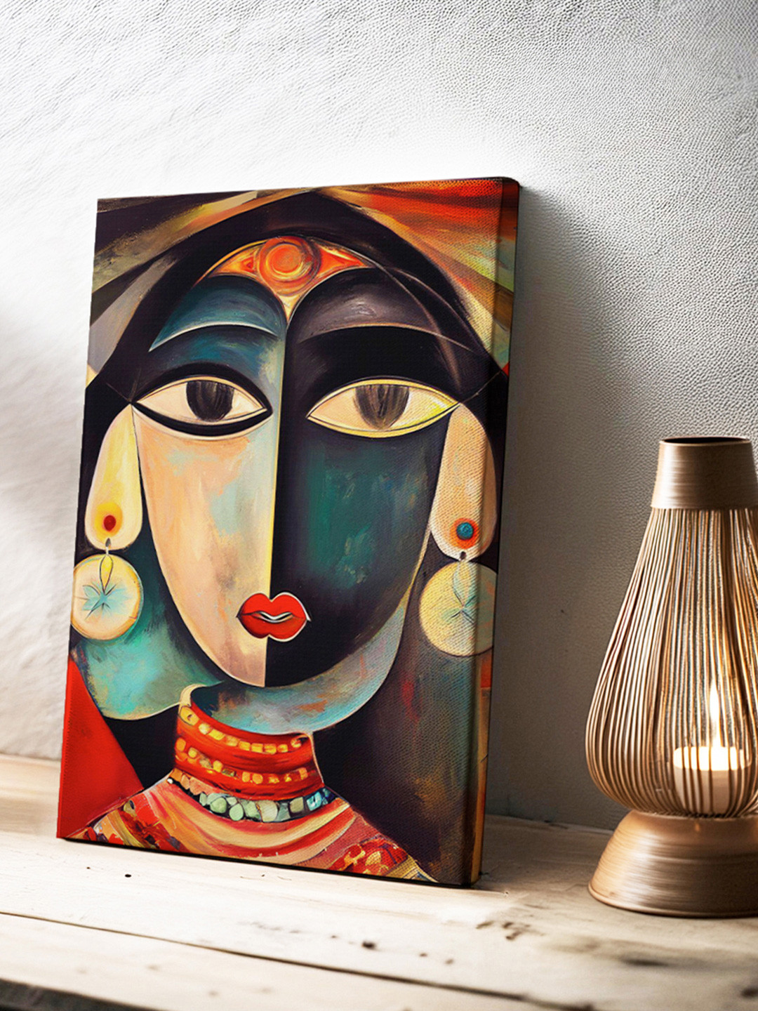 Sassyco Black & Beige Canvas Wall Oil Paintings