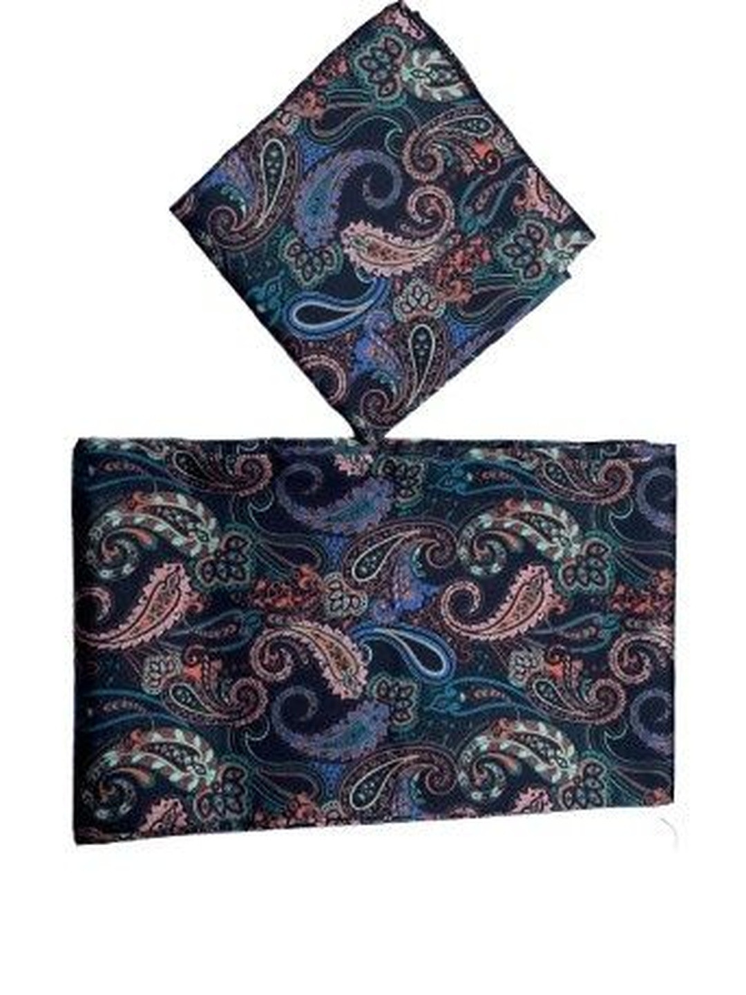 CALIXTO Unisex Satin Scarf With Matching Pocket Square
