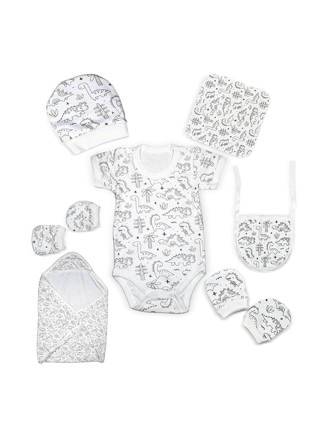 The Baby First Box Pack of 7 Baby Cotton Clothing Set