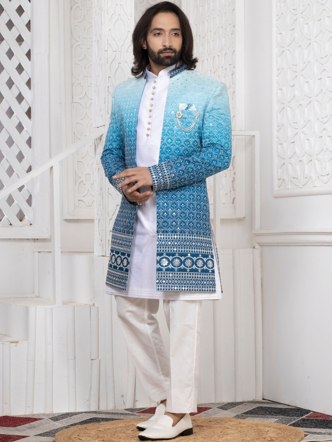 AEN FASHION Men Open Indo Western with Kurta & Designer Jacket