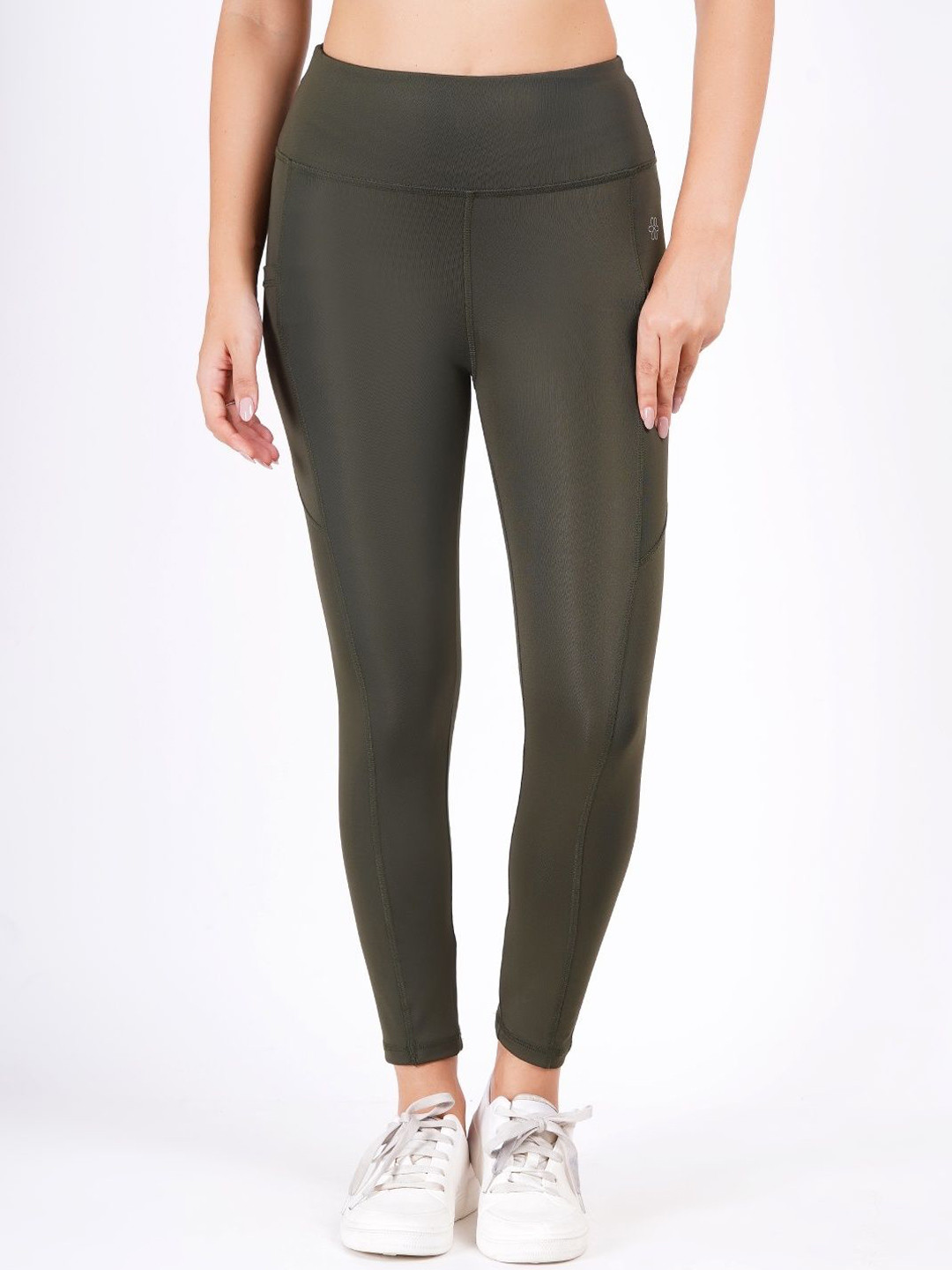 RiACTIVE Contour-Fit High-Rise Ankle-Length Opaque Sports Tight