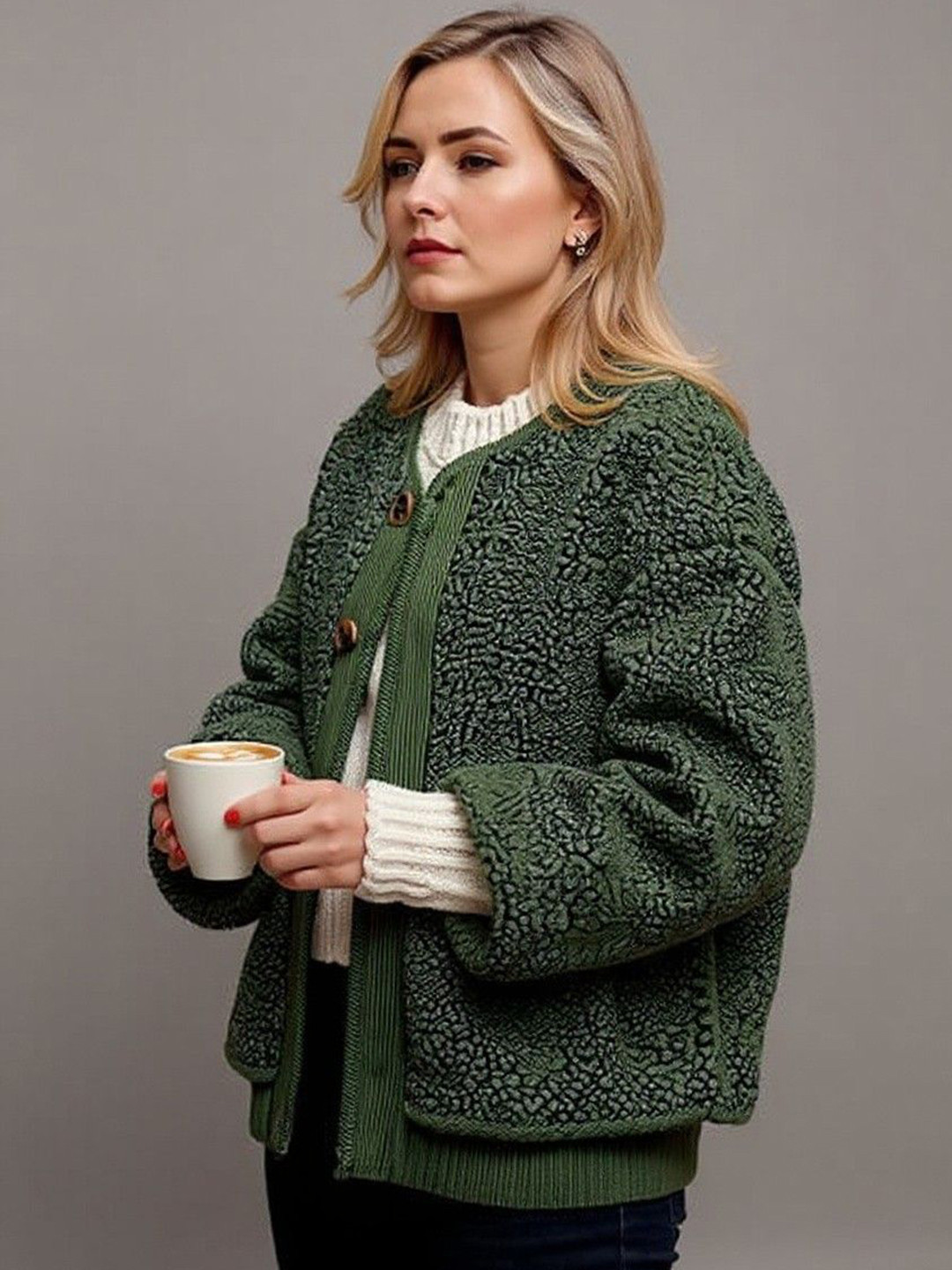 bebe Women Woollen Cape Jacket