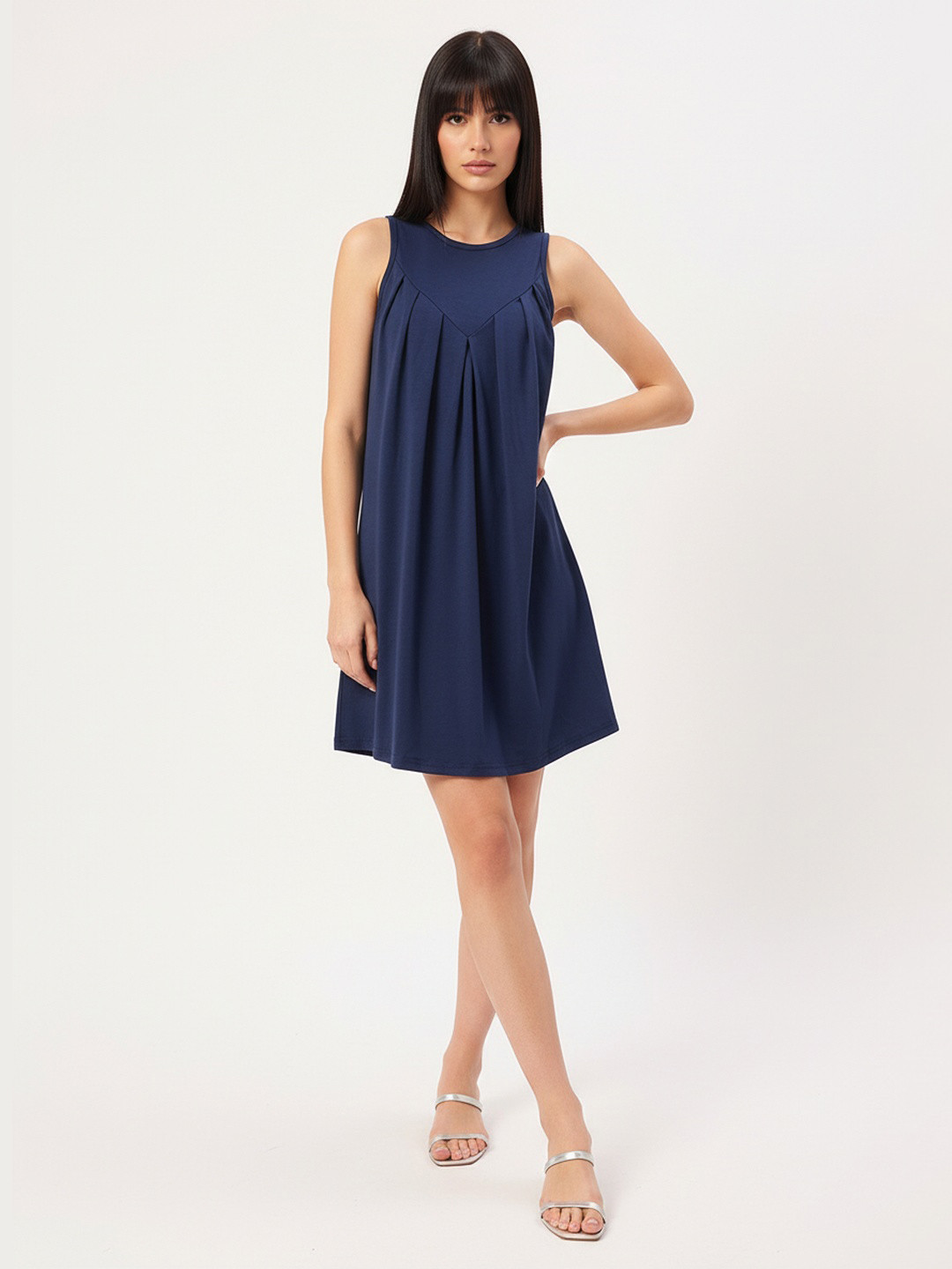 DressBerry City Chic Pleated Trendsetter Mini Dress