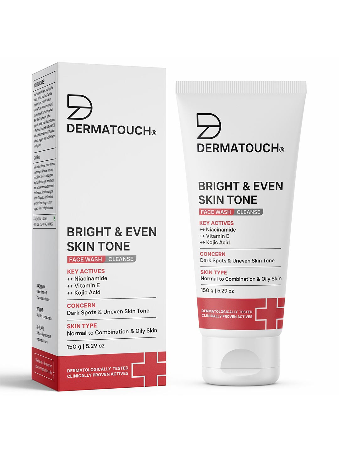 Dermatouch White Dailyglow Bright & Even Skin Tone Face Wash - 150 g