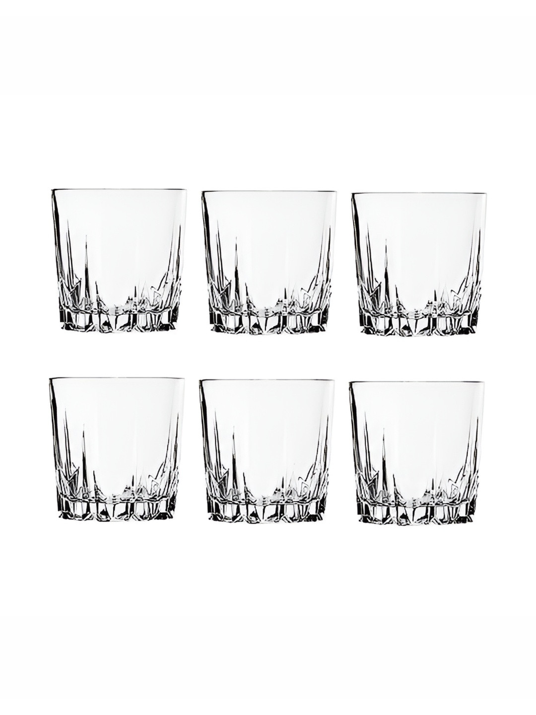 HTC GLASSWARE Transparent 6 Pieces Dishwasher Safe Water Glass