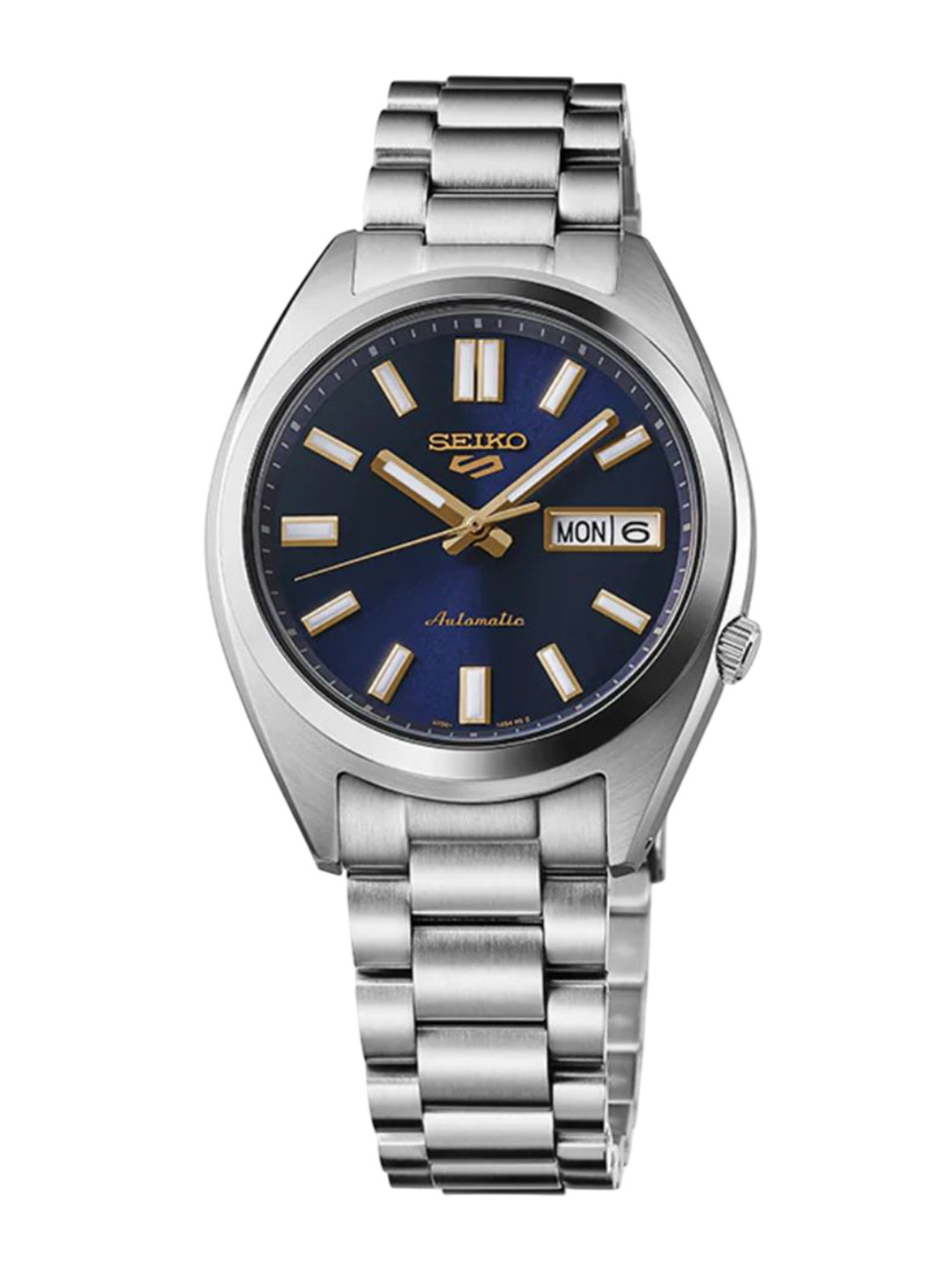 SEIKO Men Embellished Dial & Stainless Steel Straps Analogue Watch SRPL55K1