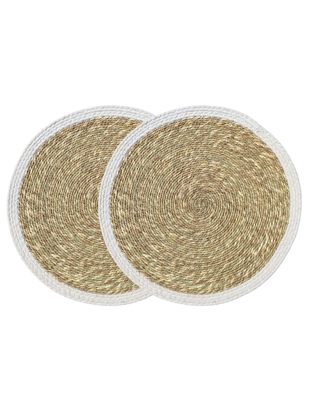 ROUGH ROAD STORE Set of 2 Sea Grass & Jute Table Round Placemat