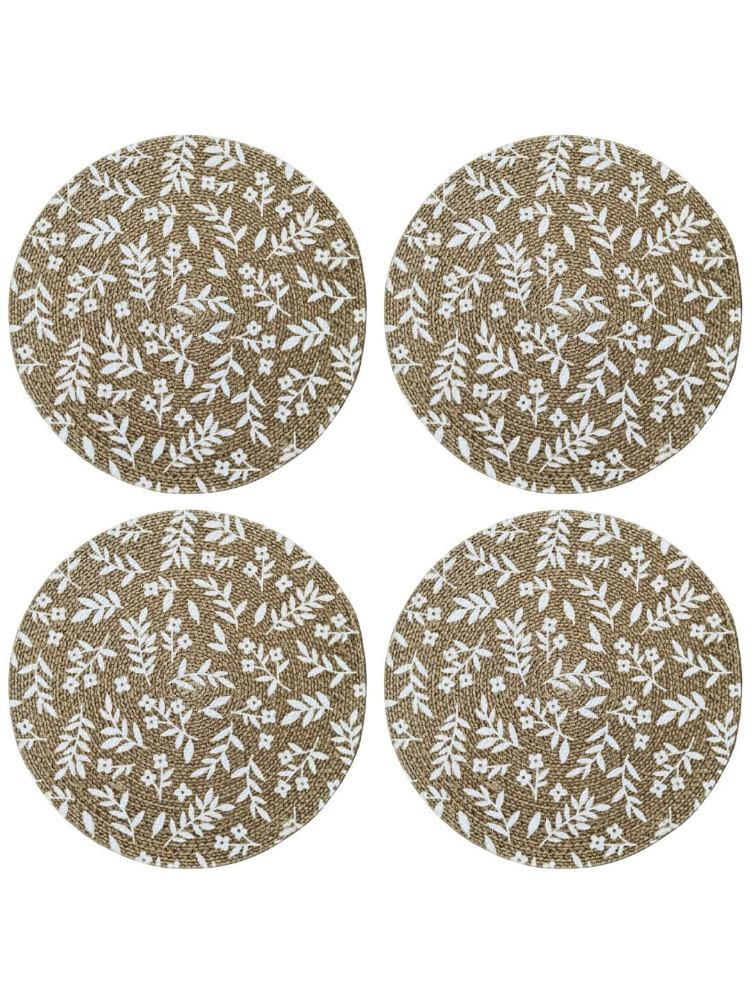 ROUGH ROAD STORE Set of 4 Cotton Round Table Placemat