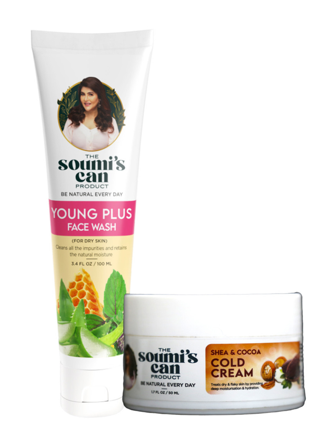 THE SOUMI'S CAN PRODUCT Young Plus Face Wash 100ml & Shea & Cocoa Cold Cream 50ml