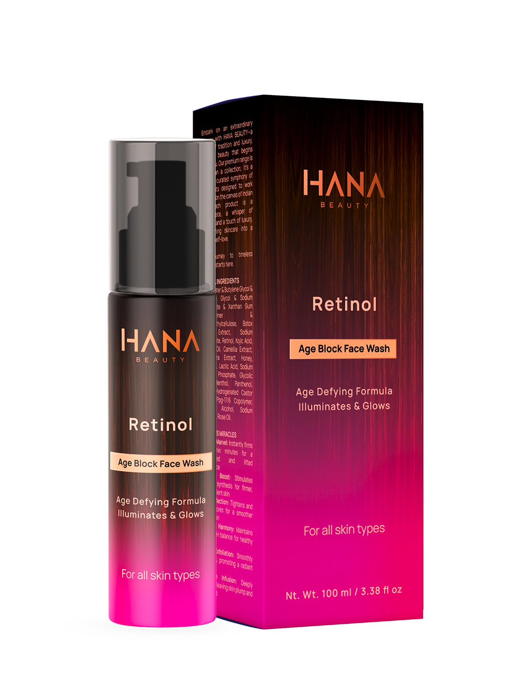 Hana Beauty Retinol Age Black Face Wash - 100 ml