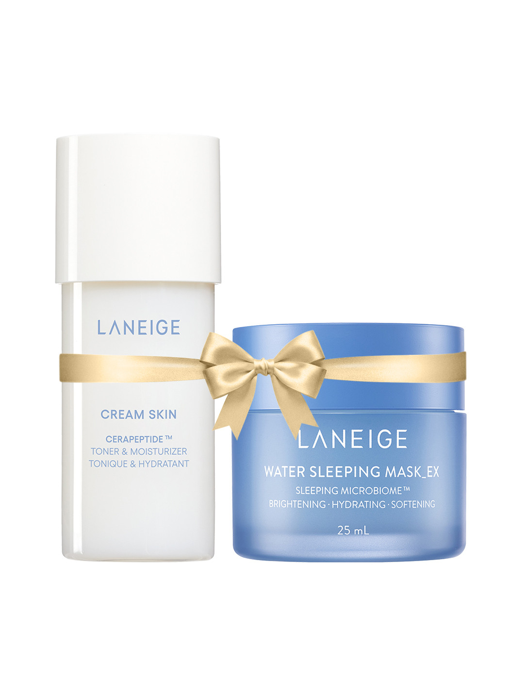 LANEIGE Set of Water Sleeping Mask EX  + 2-In-1 Cream Skin Cerapeptide Toner Moisturizer