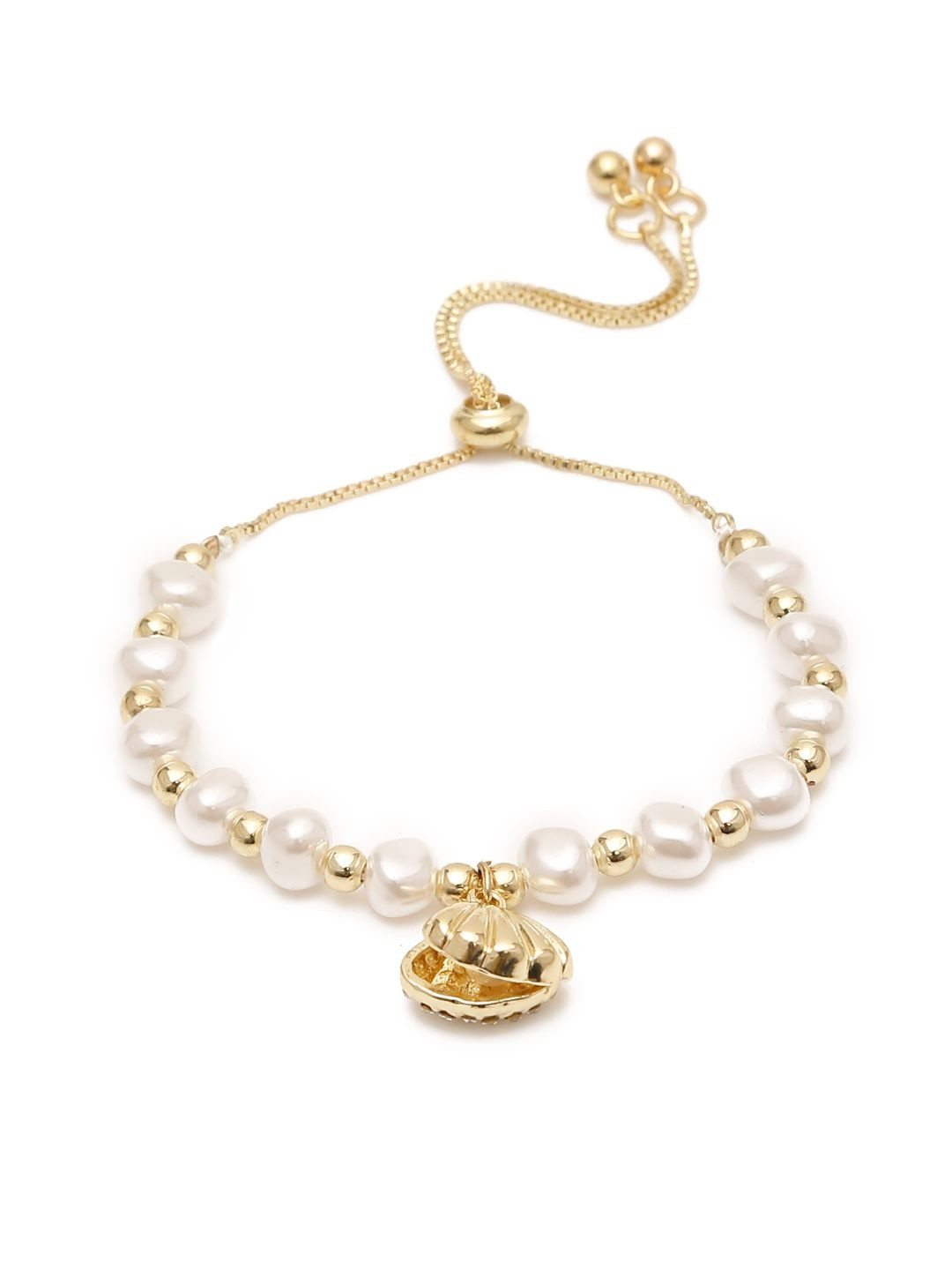 Stoln Pearls Beaded Shell Wraparound Bracelet