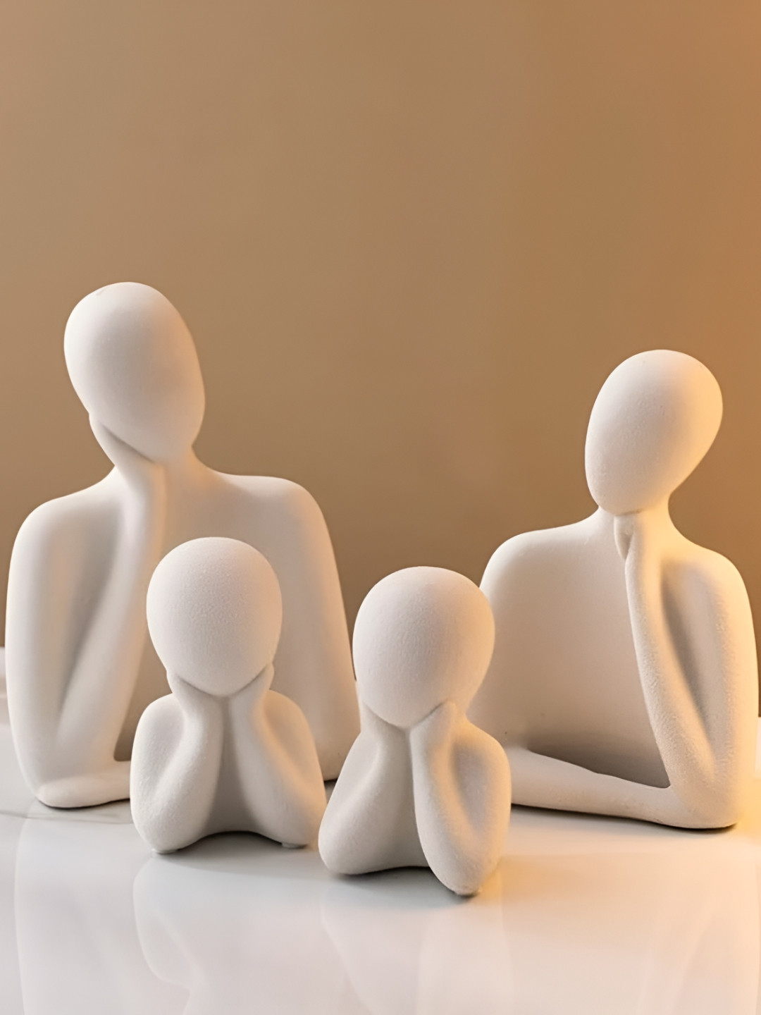 THE SACRED GIFTS White 4 Pieces Ceramic Figurine Showpieces