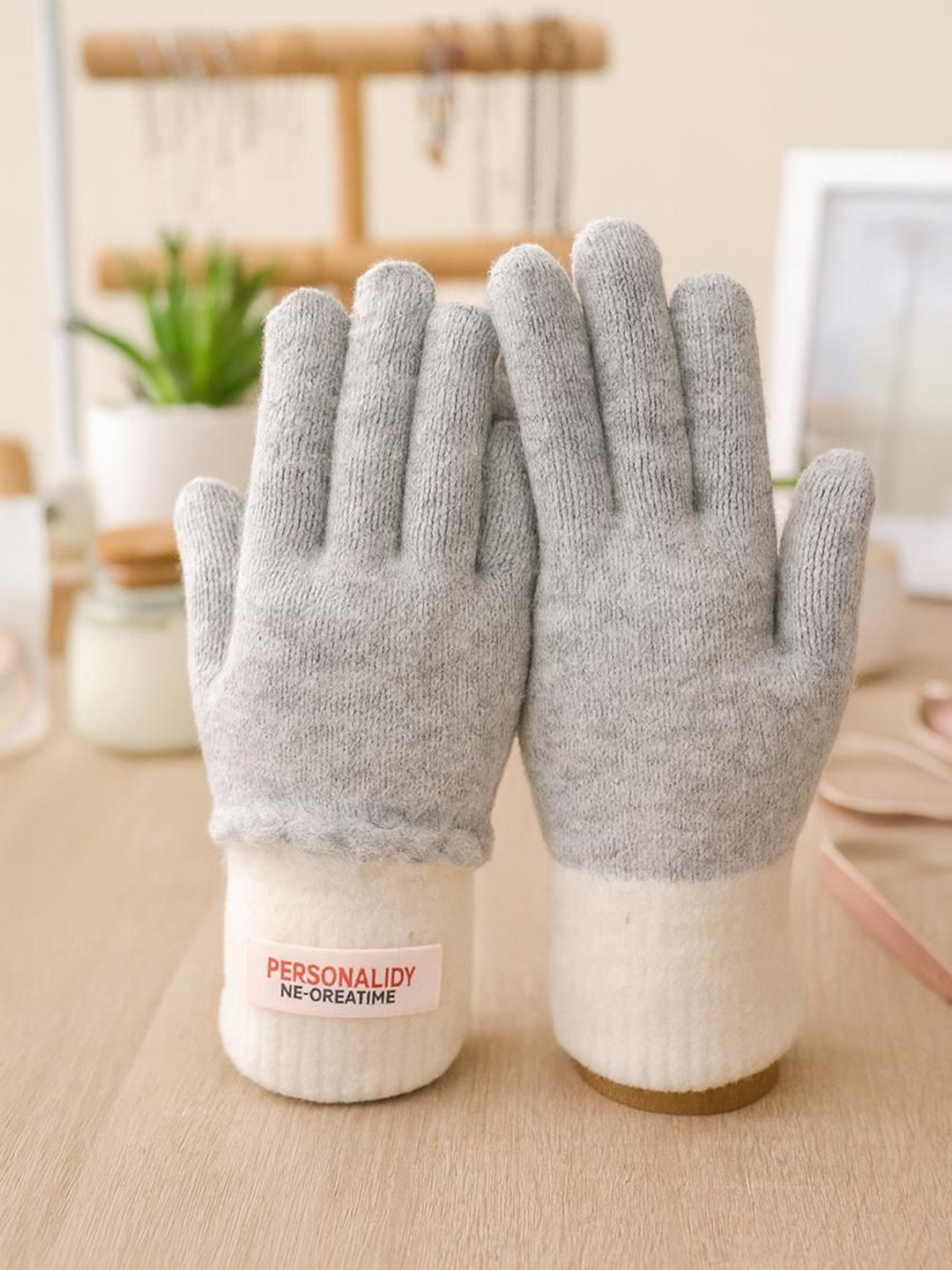 LOOM LEGACY Women Touchscreen Woollen Gloves For Cold Weather