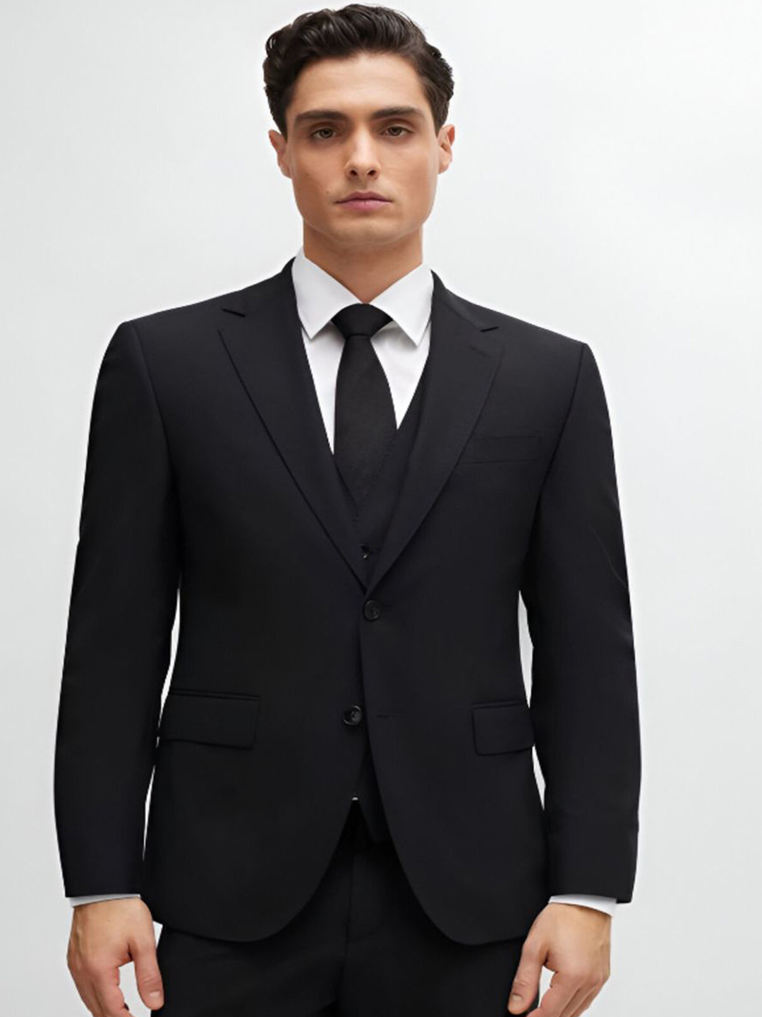 Zargnut Notched Lapel Cotton Single Breasted Blazer