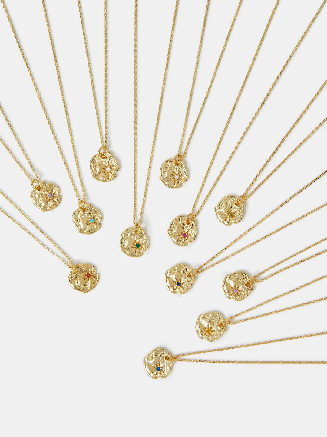 Accessorize 14k Gold-Plated  Contemporary Shaped Pendent With Chain