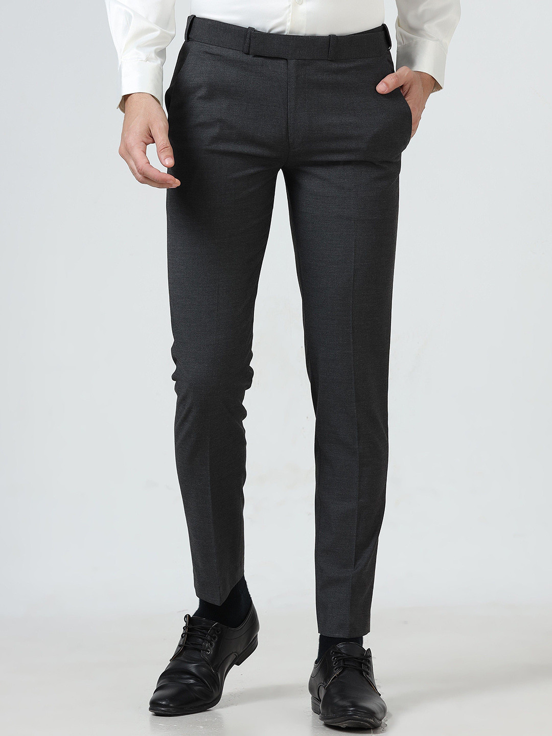 McHenry Men Smart Slim Fit Wrinkle Free Formal Trousers