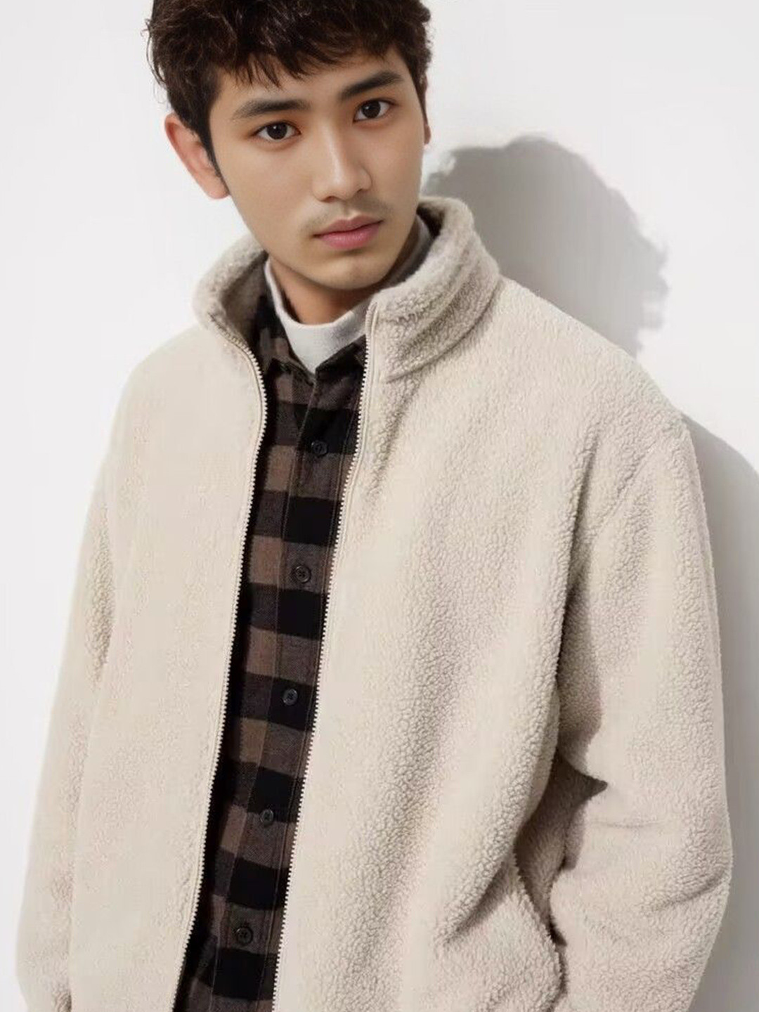 Mast & Harbour Men Solid Mock Neck Open Front Jacket