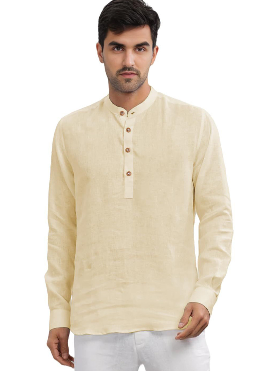 VIBEPRINT Men Mandarin Collar Kurta