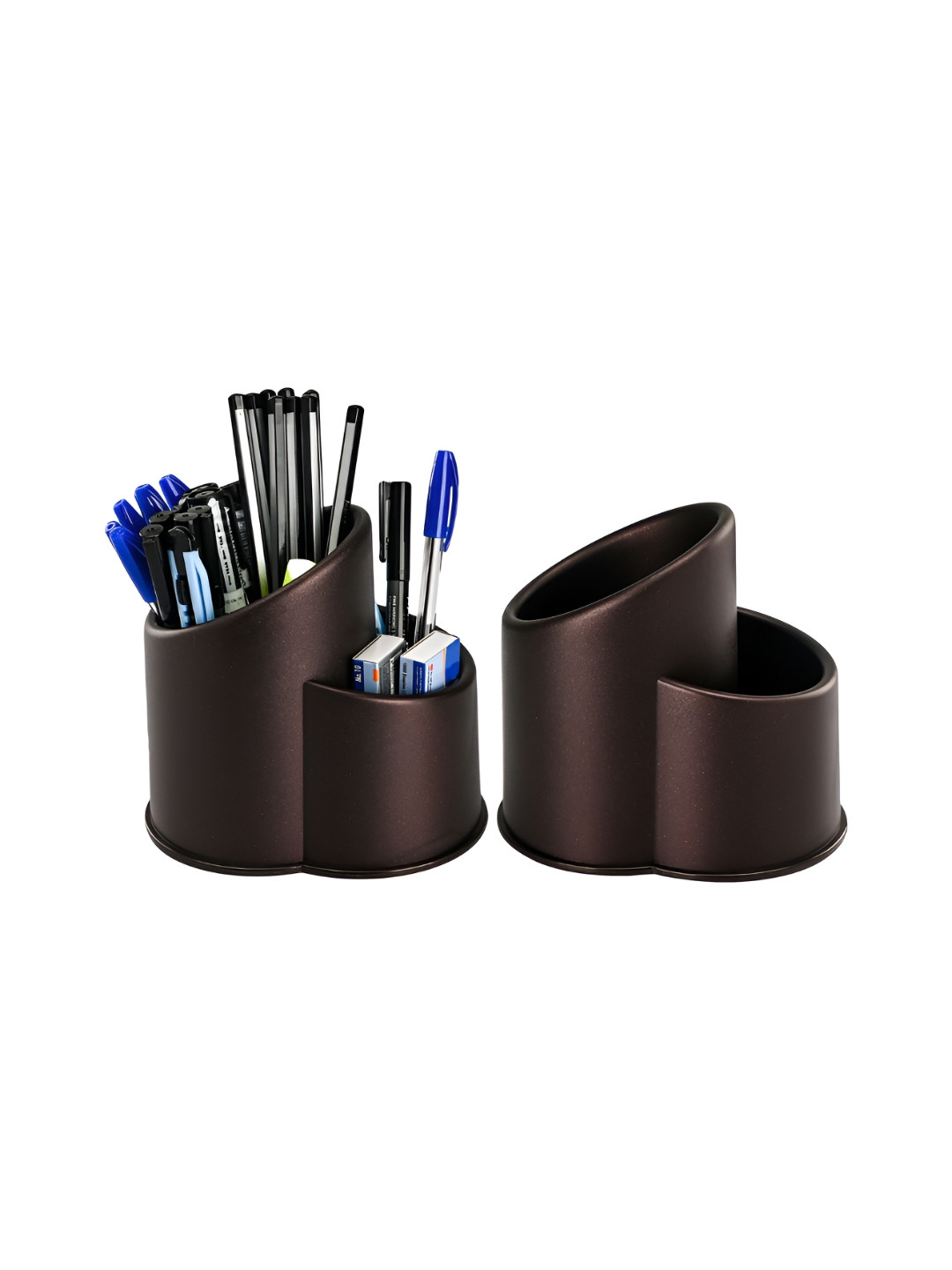HOMESTIC Black 2 Pieces Multipurpose Desk Organizer Box