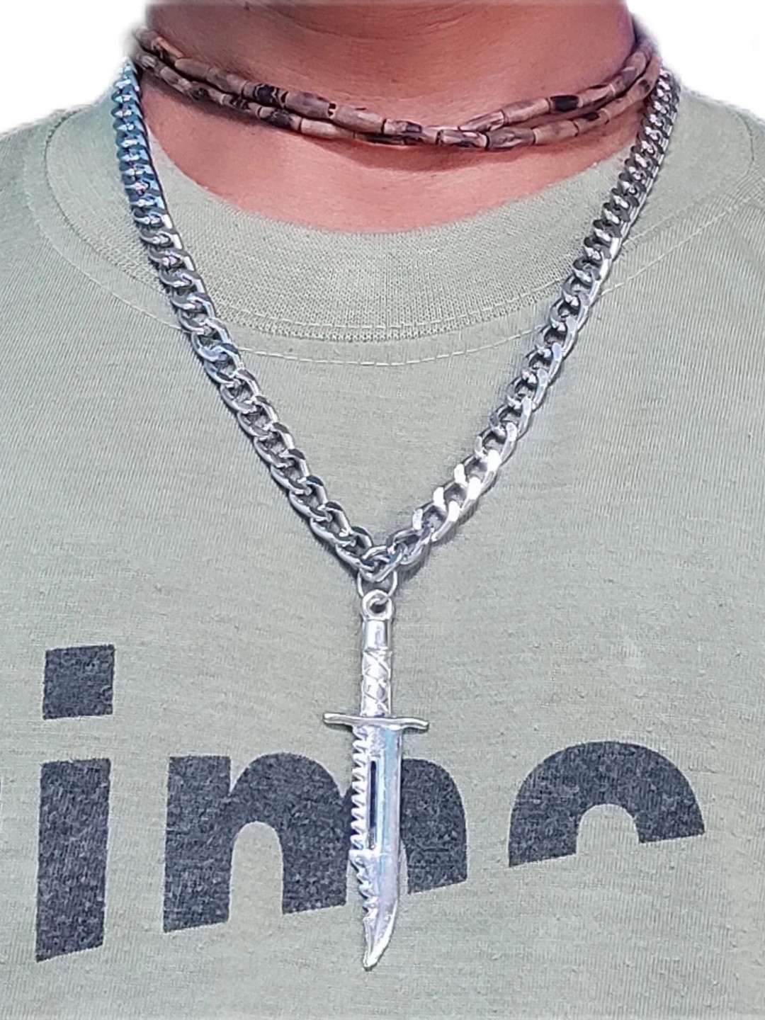Basukiya Statement Chain With Sword Locket