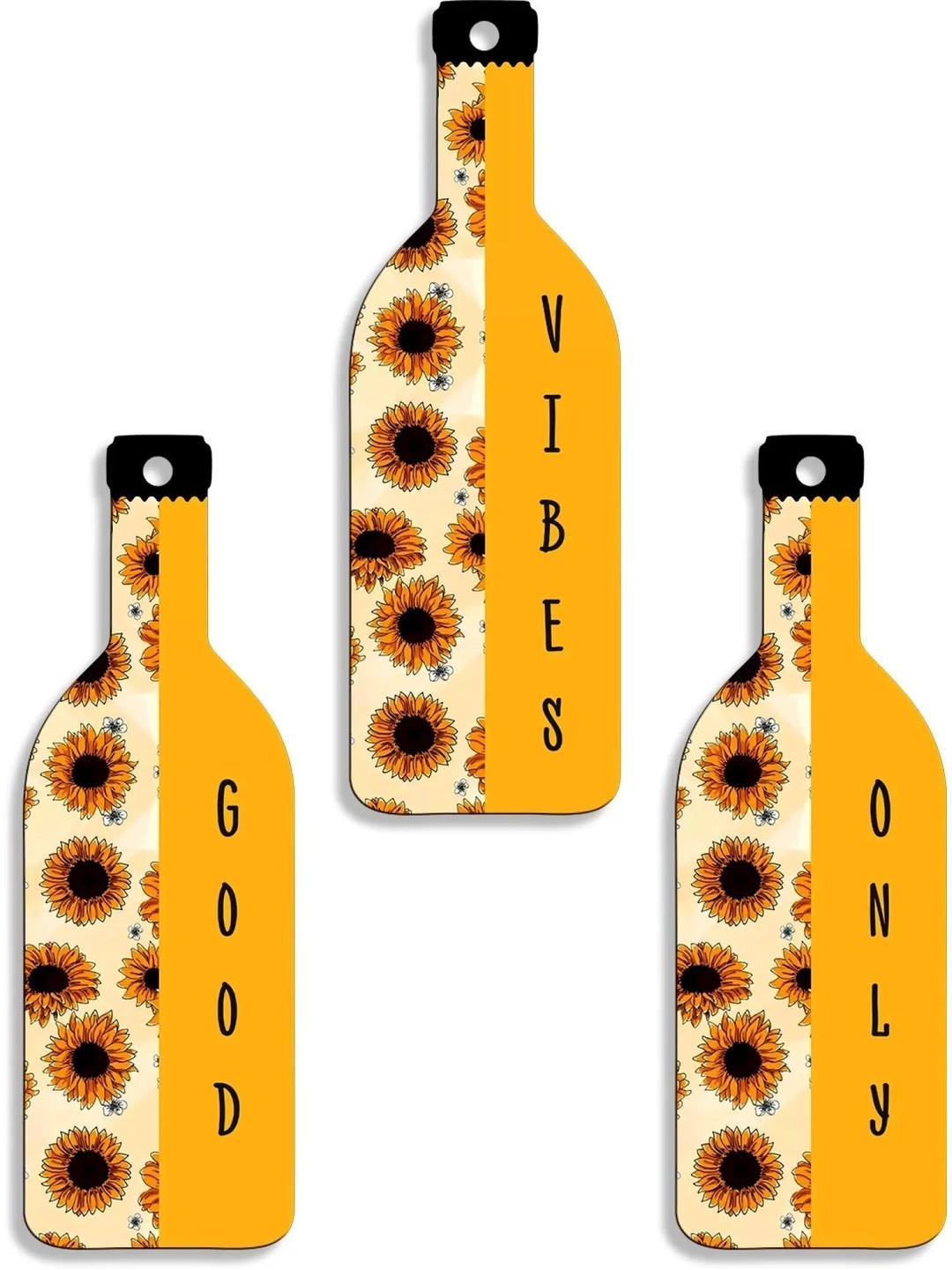 Shiv Collection Yellow Set of 3 Hanging Wall Decor