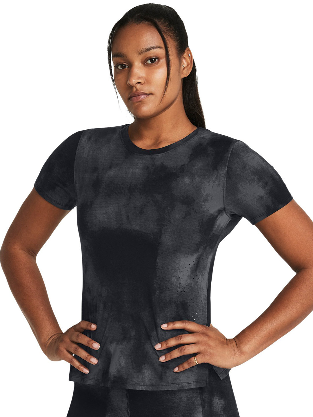 UNDER ARMOUR Launch Elite Tie And Dyed Crew Neck Relaxed Fit T-Shirt