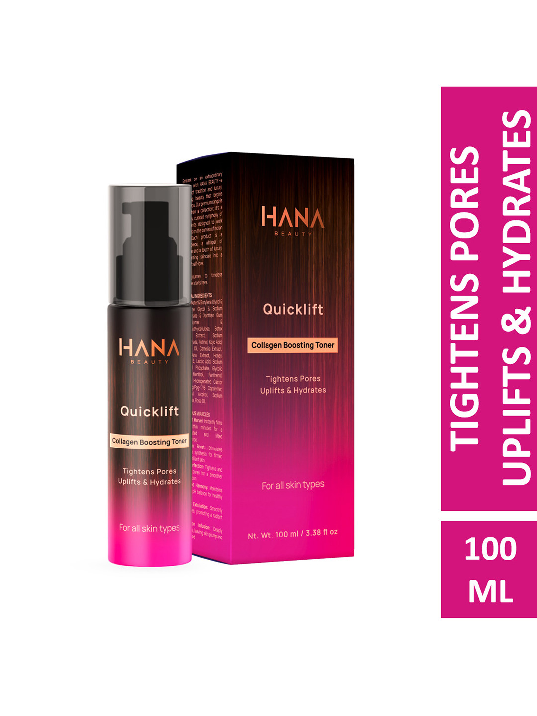 Hana Beauty Quicklift Collagen Boosting Toner- 100ml