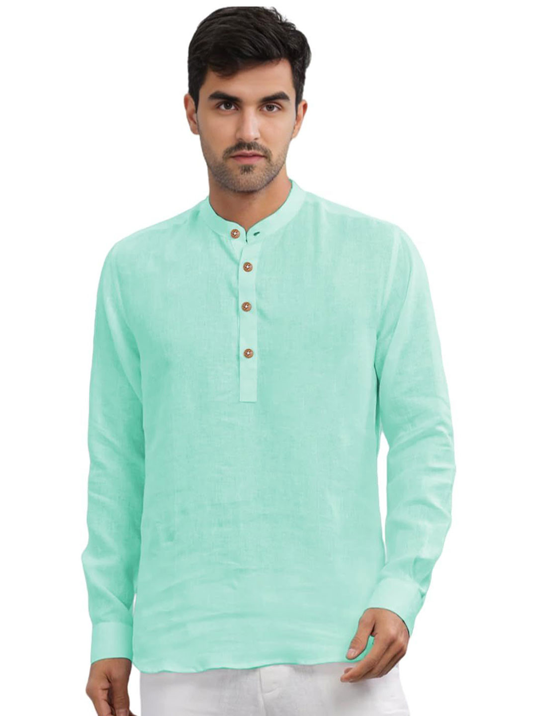 VIBEPRINT Men Solid Daily Cotton Straight Kurta
