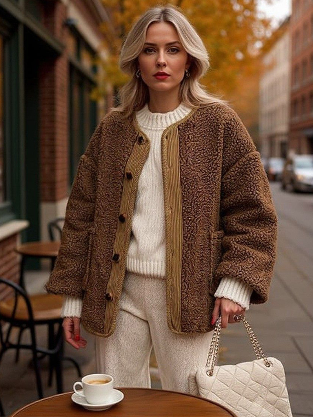 bebe Collarless Tailored Jacket