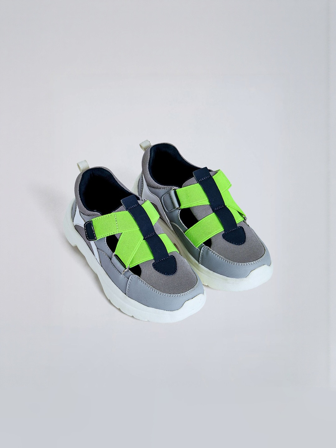 Hopscotch Boys Color Block Velcro Sneakers