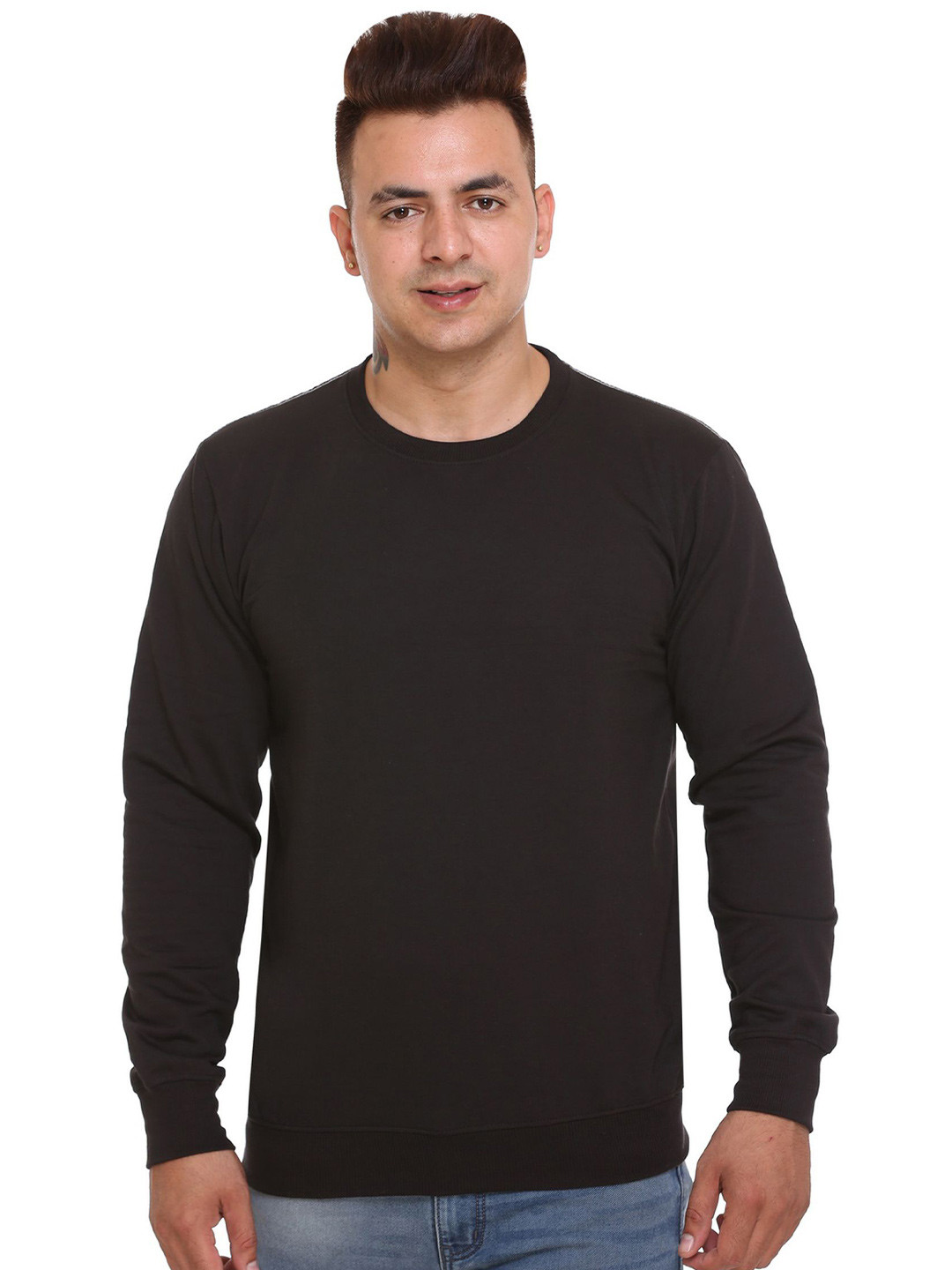 SHAUN Men Round Neck Long Sleeves Sweatshirt
